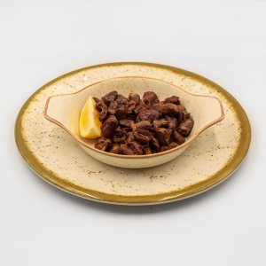 Пилешки сърца със соев сос 